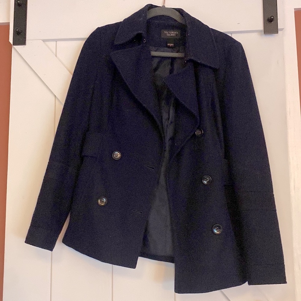 Victoria’s Secret Navy Pea Coat. Pockets.